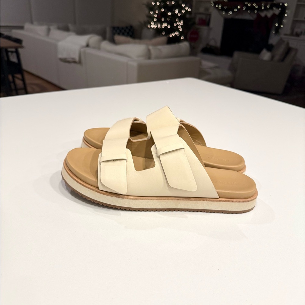 Brand New Nisolo Leather Ella Sandal Bone